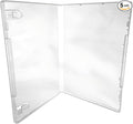 CheckOutStore (5) Plastic Storage Cases for Rubber Stamps with 2 Booklet Clips, 1/2" (14mm) inch Spine Size (Clear)