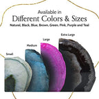 Nature's Decorations Agate Bookends - A+ Quality Green Geode with Non-Skid Rubber Bumpers for Shelves, Office, Home Decor, Heavy Duty Cute Stone (3-4 LB)