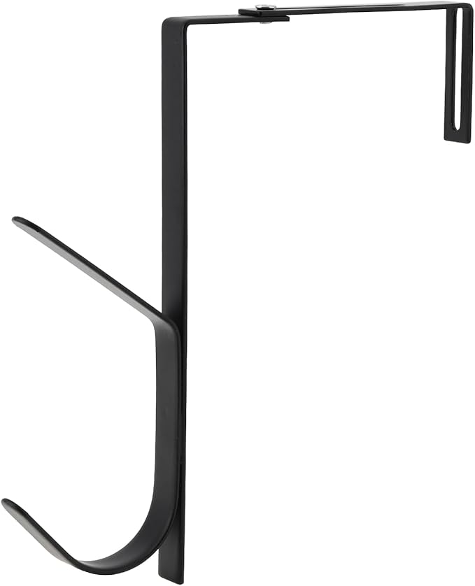 HOJLKLD 4 Pack 6.1 inch Double Coat Hooks,Thick Cubicle Wall Coat Hook,Metal Over The Panel Double Hook Adjusted to Fit 1.37 to 3.7 Inch Thickness Panels for Wall Panel (6.1 inch, Count, 4)
