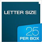 Oxford Twin-Pocket Folders, Textured Paper, Letter Size, Blue, Holds 100 Sheets, Box of 25 (57502EE)