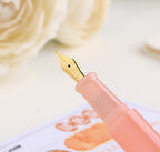 czxwyst Majohn Wancai 2.0 Mini Pocket-Size Eyedropper Fountain Pen (F Nib 0.5mm, Peachy Pink)