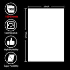 OcePor 100 Sheets White Cardstock 11” x 17”, 65lb/180gsm White Card Stock, Thick Card Stock Paper, Heavy Cardstock Paper for Printer, Resume, Scrapbooks, Art, Crafts, Business Cards