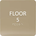 ADA CENTRAL SIGNS - 6" X6" Floor 5 Sign - ADA Compliant Tactile Graphics Grade 2 Braille Text Acrylic Wall Signs - Directional Assistance, Floor Number Safety Sign for Office, school Hospital, Apartment