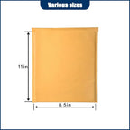 PRIMPKG Bubble Mailer Envelopes, 100 Pack Kraft Padded Envelopes, Large Bubble Mailers 8.5x11 Inch, Self-Seal Shipping Envelope, Tear-Resistant Mailing Envelope Padded
