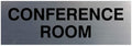 Signs ByLITA Basic Conference Room Sign (Brushed Silver) - Large