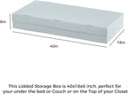 Lineco, Under Bed Storage Bins, Large Capacity Box with Lid, Archival Containers for Organizing Wedding Dress, Quilts, Gowns, Family Heirlooms, Forever Keepsake Garment, 40x18x6 Inch