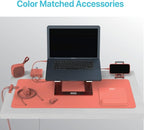 BLACK+DECKER Laptop Stand for Computer Desk, Ergonomic Laptop Stand for Desk, Lap top Riser Compatible with MacBook Notebook, Lap top Holder, Durable Aluminum Computer Riser Accessories, Coral Rose