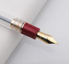 JINHAO 1935 Fountain Pen TIANDAO Series #8 Nib Ink Pen with Guitar-Shaped Clip and Ink Converter (M Nib 0.7mm, Red)