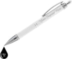 ExpressDesigns™ - Personalized Pens Gift Set - 2 Pack of Soft Touch Metal Pens w/gift box - Luxury Ballpoint Pen Custom Engraved with Name or Message (White)