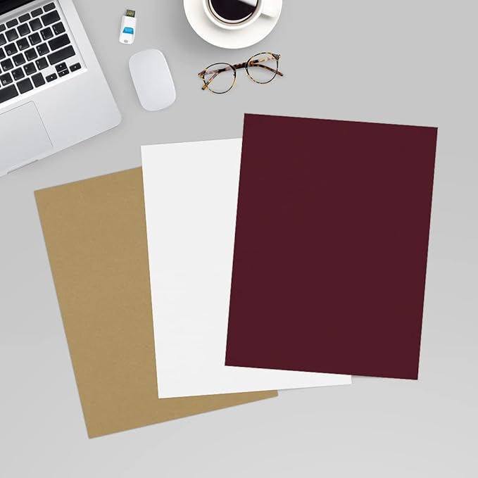LUXPaper 8.5" x 11" Cardstock | Letter Size | Burgundy Linen | 100lb. Cover (183lb. Text) | 500 Qty
