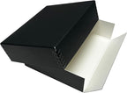 Lineco Museum Archival Drop-Front Storage Box, Acid-Free with Metal Edges, 8.5 X 10.5 X 3 inches, Black (733-2008), Set of 2
