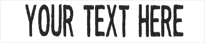 Custom Uniform Name Tapes Solid Colors. White Fabric, 3.5 Inch Hook Fastener (Uniform Ready Fastener)