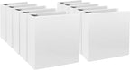 CIXILDTS 3-Inch 3 Ring Binder, Standard 3" Slant-D Ring Binder Fit Letter Size Paper, Presentation View Binders, White, 10-Pack