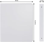 COMIX Sturdy 3 Ring Binder 0.5 inch with Clear View Cover, 1/2" Round Ring View Binder, PVC-Free, 2.4mm-Thick, 100 Sheets Capacity of US Letter Size Paper, Office ＆ School Supplies, Pack of 12 (White)