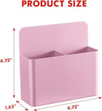 BEYGORM 2 Pack Plastic Magnetic Pen Holder for Refrigerator, Dry Erase Marker Holder for Whiteboard，Magnet School Locker Organizer Accessories, Pencil Cup, Pen Caddy, Classroom Organization(Pink)