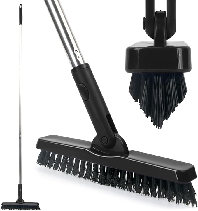 CELOX Grout Brush with Long Handle, Tile Grout Cleaner Brush for Tile Floors, for Shower Tile, for Cleaning Grout