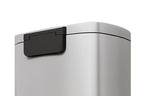 Garvee 13 gal / 50 L Metal Kitchen Trash Can with Lid, Large Rustproof Garbage Can for Kitchen, Step-on Trash Bin with Inner Bucket, Rear Handle, Soft Close Lid, White