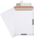 Eupako 6x8" 25 Pack Photo Document Mailer White Stay Flat Self-Seal Cardboard Envelopes for CDs, Pictures, Documents, 6.25 x 8.25 Inches