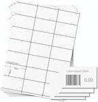 OfficeGear Shelf Edge Barcode Price Ticket Labels 21-up [25 Sheets - 525 Pack] 38x70mm Custom Printable A4 120gsm Card Micro-Perforated Non-Adhesive Merchandise Tag Includes Design Template