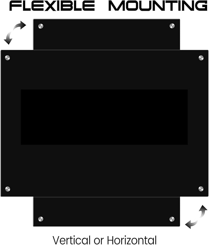 JYYPWB Magnetic Glass Whiteboard 48" x 36" Dry Erase Board Frameless Premium Tempered Galssboards Wall Mounted Glossy writeboard with Eraser, Marker Tray for Interactive Office, (Black)