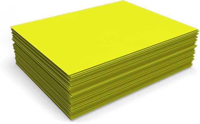 LUXPaper 8.5" x 11" Paper | Letter Size | Citrus Yellow | 80lb. Text | 50 Qty