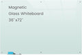 Gooderboard Glass Magnetic White Board - 72 x36 Inches Dry Erase Whiteboard for Wall, Frameless Wrting Board for Display, Large Wall Mounted Glass Board for School, Office and Home