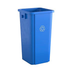 Krollen Industrial 23 Gallon Blue Square Commercial Trash Can