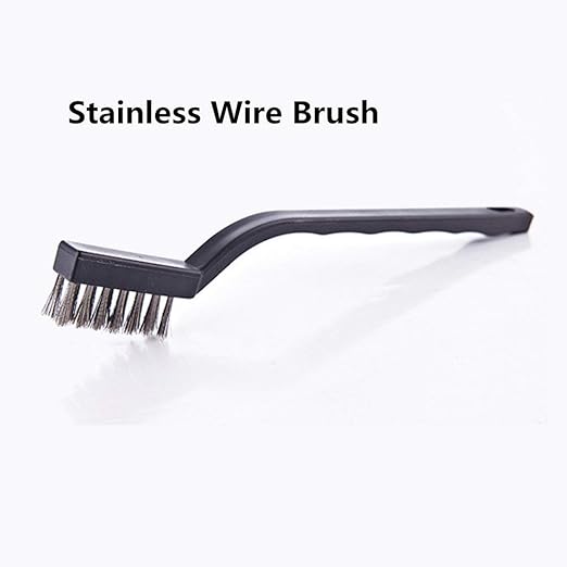 YiwerDer 12PCS Mini Wire Brushes, Stainless Steel & Brass Brush Set, Curved Handle Scratch Brush for Automotive, Cleaning Welding Slag and Rust