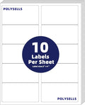 POLYSELLS Self Adhesive 2"x4" Address Shipping Labels, 10UP White Sticker FBA Labels, Inkjet/Laser Printer Compatible, 10 Labels/Sheet, 500 Sheets/5000 Labels
