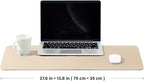 Cork Desk Mat - Dual-Sided Desk Pad for Office and Home - Desk Organization and Accessories - Ideal for Large Mouse Pad and Desk Mats on Top of Desks(Apricot,27.6"x 13.8")