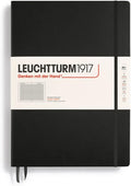 LEUCHTTURM1917 - Notebook Hardcover Master Classic A4+ - 235 Numbered Pages for Writing and Journaling (Black, Squared)