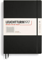 LEUCHTTURM1917 - Notebook Hardcover Master Classic A4+ - 235 Numbered Pages for Writing and Journaling (Black, Squared)