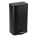 Takywep 5.2 Gallon Brushed Stainless Steel Trash Can with Soft-Close Lid, 3.2/5.3/8/13.2 Gallon Smudge-Resistant Compact Garbage Bin for Kitchen, Bathroom, Office - Black & White