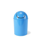 Umbra 1.25 Gallon Mini Waste Can with Removable Swing-Top Lid - Small Garbage Bin for Kitchen, Bathroom, Bedroom, Office - Compact Trash Can Fit Under Tables & Counters - Sky Blue