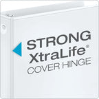 Cardinal Economy 3 Ring Binder, 2 Inch, Presentation View, White, Holds 475 Sheets, Nonstick, PVC Free, 4 Pack of Binders (79520)