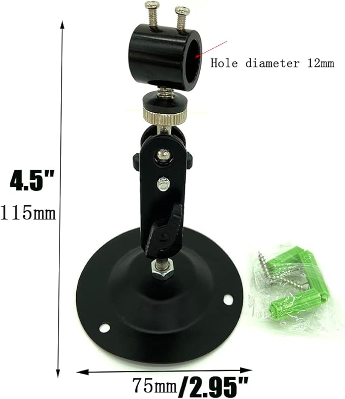Laser Positioning Bracket Laser Module Fixing Bracket 360-degree Adjustable Positioning Bracket 12mm (12mm-4packs)