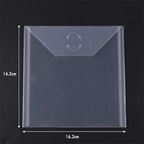 10PCS Large Stamp & Dies Storage Pockets Transparent Plastic Seal Bags Storage Case for Cutting Dies Stencil Background Card Paper Album Stamp Crafts for DIY Scrapbooking Paper Craft Suqare Shape