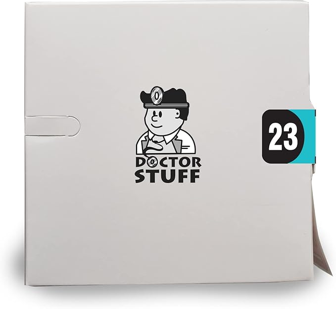 2023 Year Stickers, Doctor Stuff 2023 Chart Stickers, Blue/Black Colored, Arden Style, USA Made Year Labels for End Tab File Folders, 500/Roll, 1 Roll, 3/4" x 1-1/2"