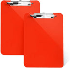 TFDLCG zm 2 PCS Red Plastic Clipboards Nursing Clipboard,Teacher Clip Boards 8.5x11 with Pen Holder, A4/Letter Size,Cute Clipboards for Women Kids,Classroom Office Home