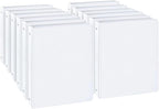 CIXILDTS 1-inch Round Ring Binder, Standard 3 Ring Binder Fit Letter Size Paper, Presentation View Binders, White,12-Pack