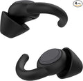 Afflatus Ear Plugs for Sleeping Noise Cancelling, 2 Pairs (S+L) Comfortable Reusable Noise Reduction Ear Plugs, Earplugs for Sleep, Snoring (Pure Black)