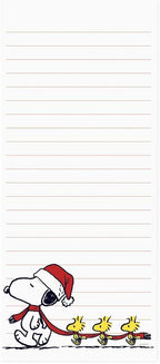 Graphique Snoopy Scarf Train Magnetic Notepad | 100 Tear-Away Sheets | Grocery, Shopping, To-Do List | Writing Pad for Fridge, Kitchen, Office | Lined Paper | Great Gift | 4” x 9.25”