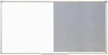 DEVELOP Large Grey Felt Bulletin & Magnetic Dry Erase Combo Board, 72 x 36 Inch Hanging Whiteboard/Grey Felt Bulletin Combination Board with Marker Tray, Pins, Eraser, Markers & Magnets