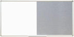 DEVELOP Large Grey Felt Bulletin & Magnetic Dry Erase Combo Board, 72 x 36 Inch Hanging Whiteboard/Grey Felt Bulletin Combination Board with Marker Tray, Pins, Eraser, Markers & Magnets