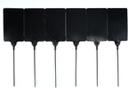 100 Black Plastic Tags Shipping Tags Water Proof Tags for Labeling Shipping Labels Security Seals Writable Marker Ties Hanging Tags Storage Tag with One Marker Pen, 252*58 mm
