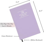 Gratitude Journal for Women & Men – 5 Minute Guided Daily Journal with Prompts for Mindfulness, Self Care & Positive Thinking, 300 Seconds Daily Reflection, Light Purple Linen Cover, 2026 Edition