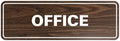 Signs ByLITA Standard Office Sign - Professional Business Signage - Easy to Install (Walnut) - Large 1 Pack