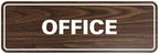 Signs ByLITA Standard Office Sign - Professional Business Signage - Easy to Install (Walnut) - Large 1 Pack
