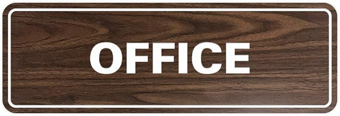 Signs ByLITA Standard Office Sign - Professional Business Signage - Easy to Install (Walnut) - Small 1 Pack