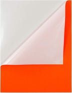 JAM PAPER Full Sheet Shipping Labels - Printable Sticker Paper - 8 1/2 x 11 - Neon Deep Red/Orange - 10 Full Pages/Pack